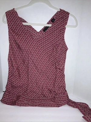 Context 女式丝绸衬衫小号 12 码多色圆点粉色 — 第 1/4 张图片