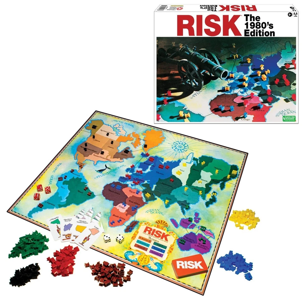 Winning Moves Risk 1980s Edition – Classic Strategy Game - Image 1 of 1
