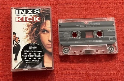 INXS - CHROME CASSETTE TAPE WITH STICKERED CASE - KICK - Image 1 of 4