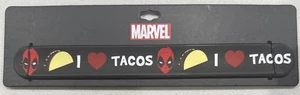 Pulsera Deadpool Marvel I LOVE Tacos Muñeca Slap Bioworld - Imagen 1 de 2