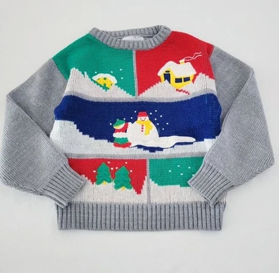 Suéter De Colección Christopher Rand 7 Carreras Más Pequeño Niños Niños Niñas Navidad Muñeco de Nieve  Foto 1 de 3