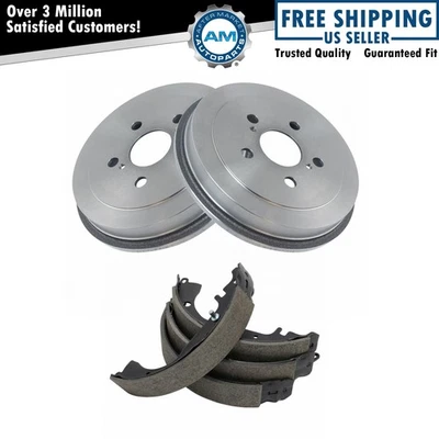 Rear Brake Drums & Shoes Left & Right Kit for 00-08 Toyota Celica 5 Lug - Image 1 of 4