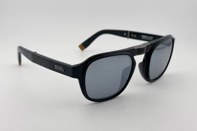 Ermenegildo Zegna Luce EZ2015 01A Men's FOLDING Sunglasses, Gloss Black Foldable - Image 1 of 4