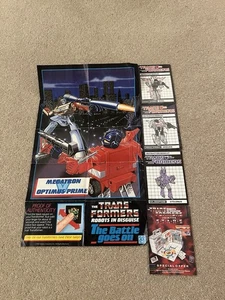 Vintage Transformers G1 Paperwork Bundle Cyclonus Grimlock Snarl Insert Poster - Picture 1 of 4