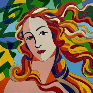 Die Göttin der Liebe Ugo Nespolo Oper Siebdruck Venus signiert nummeriert Pop Art - Bild 1 von 1