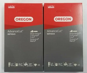 2-Pack Oregon Saw Chains for Echo CS2511T, Dewalt DCCS620 12" Cordless Chainsaw - Picture 1 of 2
