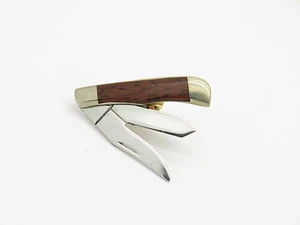 Vtg 80s Parker Eagle Seki Japan Tie Tack Hat Pin Miniature Trapper Pocket Knife - Picture 1 of 4
