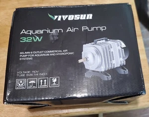 VIVOSUN-Aquarium Luftpumpe 950GPH 32W 6 Ausgänge Gewerbe Luftpumpe für Hydrokultur - Bild 1 von 3
