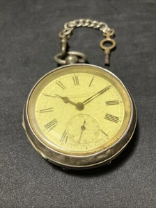 Ford & Galloway Birmingham Sterling Dial Pocket Watch Swiss Made (Parts Only) - Picture 1 of 11