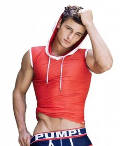 PUMP! Tanktop Beach Hood Hoodies Tank Top Red 14002 20 - Picture 1 of 3