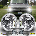 Chrome 7 Inch Round LED Headlights For 1953-1977 Ford F 100 F 250 F 350 Pickup