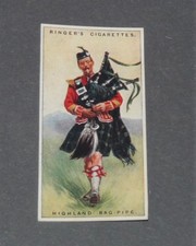 1924 CARD EDWARDS RINGER CIGARETTES MUSICAL INSTRUMENTS #2 HIGHLAND BAG-PIPE