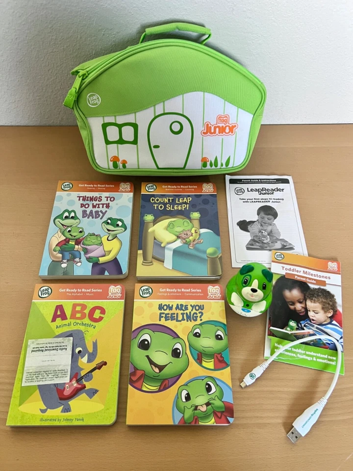Leapfrog Bundle Tag Junior Reader Lot Learning System Books & Carry Bag Case - Image 1 of 1
