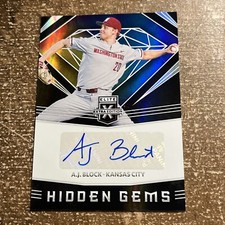2020 Panini Elite Extra Edition Hidden Gems Black AJ Block #HG-AB Auto
