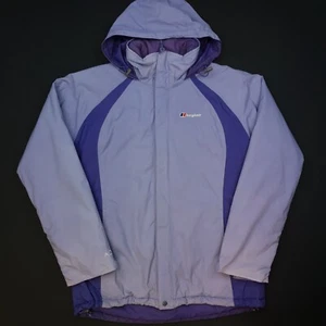 Berghaus Mujer Chaqueta de Lluvia Acolchada AQ2 Exterior Capucha Impermeable Reino Unido 14 Púrpura - Imagen 1 de 12