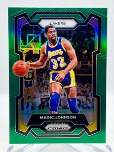 MAGIC JOHNSON 2023-24 Panini Prizm Basketball #185 GREEN PRIZM - Picture 1 of 2