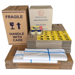 40Moving Box Cardboard Packing Boxes Removal Moving Storage Heavy Duty Carton - Picture 1 of 6