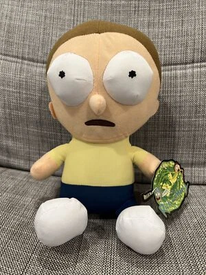Pelúcia Rick and Morty 10" Morty 2018 fábrica de brinquedos adultos nadar olhos abaulados - Imagem 1 de 4