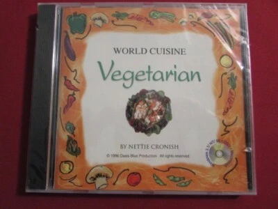 WORLD CUISINE VEGETARIAN SEALED CD-ROM NETTIE CRONISH 1996 IBM PC & MACINTOSH - Image 1 of 4