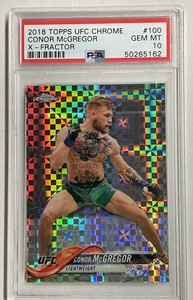 2018 Topps Chrome UFC X-Fractor #100 Conor McGregor Lightweight PSA 10 GEM MINT