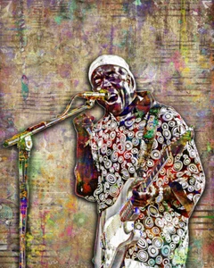 Buddy Guy 16 x 20 Zoll Poster Buddy Guy Blues Tribute Druck kostenloser Versand USA - Bild 1 von 5