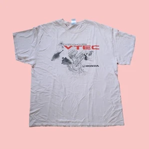 Honda Car Racing Grunge Graphic Beige T shirt Vintage Skater DOHC VTEC, Sz XL - Picture 1 of 5