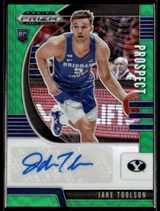 2020-21 Panini Prizm Draft Picks Collegiate Prospect GREEN Autographs Jake