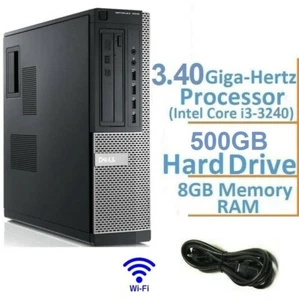 DELL OPTIPLEX 7010 Desktop PC 3.40GHz 8GB RAM 500GB Hard Drive Windows 10 PRO - Afbeelding 1 van 7