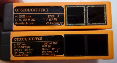 IFM Efector: OTT-Fpkg OT5001 Diffuse Reflection Sensors Lot of (2) - Image 1 of 4