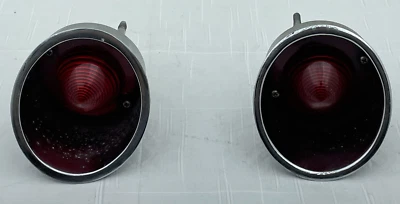 1961 1962 Chevrolet Corvette Taillights Outboard Left & Right Tail Lights Lamps - Image 1 of 4