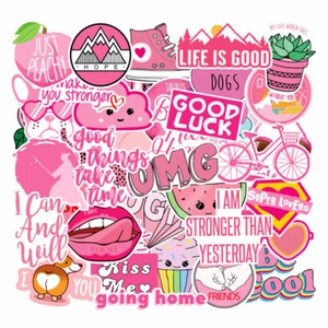 ⭐ 40 Piezas Pink / Rosa / Girly Niña Stickerbomb Pegatinas - Picture 1 of 5