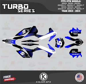 Kit Gráficos para KTM 150XC, 250XC, 300XC (2013-2014) Turbo - AZUL - Imagen 1 de 6