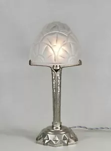DEGUE & LÉON HUGUE : FRENCH 1930 ART DECO LAMP .... daum muller era France - Picture 1 of 12