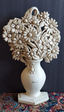 18" Tall VTG REPRO  Hubley Cast Iron Doorstop COSMOS IN A VASE Old Re-Paint