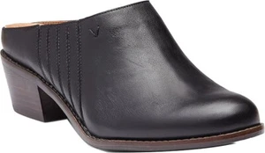 Vionic Joy Nellie Leather in Black Women's Heeled Mules - #VS182 - NIB - Picture 1 of 9
