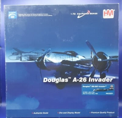 Hobby Master RB-26C Invader 1/72 44-35581 USAF 363rd TRW 1955 HA3221 Diecast Foto 1 de 4