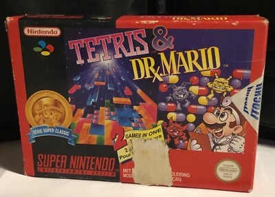 Super Nintendo TETRIS & DR. MARIO PAL ENGLISH & FRENCH VERSION SNES BRAND NEW! - Image 1 of 4