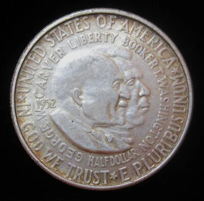 1952 George Washington Carver Booker T. Commemorative Half Dollar Coin Beautiful - Image 1 of 2