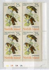 NORFOLK ISLAND; 1970 early Birds Pictorial issue MINT MNH 25c. CORNER BLOCK