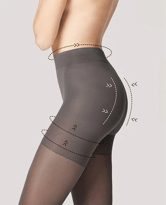 Figurformende Strumpfhose Bauch Bein Po shapewear 40DEN Gr.S,M,L,XL alle Farben - Bild 1 von 4