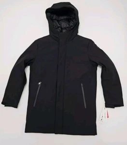 Calvin Klein Mens Flextech Stretch Water-Resistant Hooded Stadium Jacket Med - Picture 1 of 11