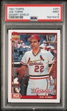 1991 TOPPS DESERT SHIELD 351 JOE TORRE Cardinals PSA 9 Fresh Grade!
