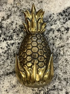 Michael Healy Hospitality Pineapple Door Knocker Brass 6.5”H x 3″W New Open Box - Picture 1 of 13
