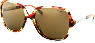 ВИНТАЖНЫЕ солнцезащитные очки Tiffany & Co TF4072B 80813G 57 мм с пятнистыми фиолетовыми/коричневыми линзами - Изображение 1 из 4