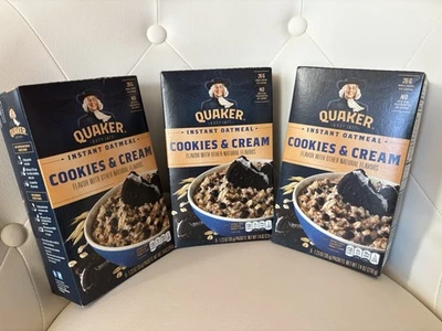 Galletas y crema instantáneas de avena Quaker 3 cajas (18 paquetes) caducan 1/26 Foto 1 de 4