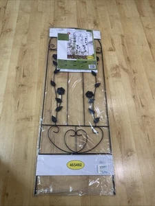 Livarno Home Metall Rankgitter schwarz Blumenmuster 40 x 117 cm - Bild 1 von 6