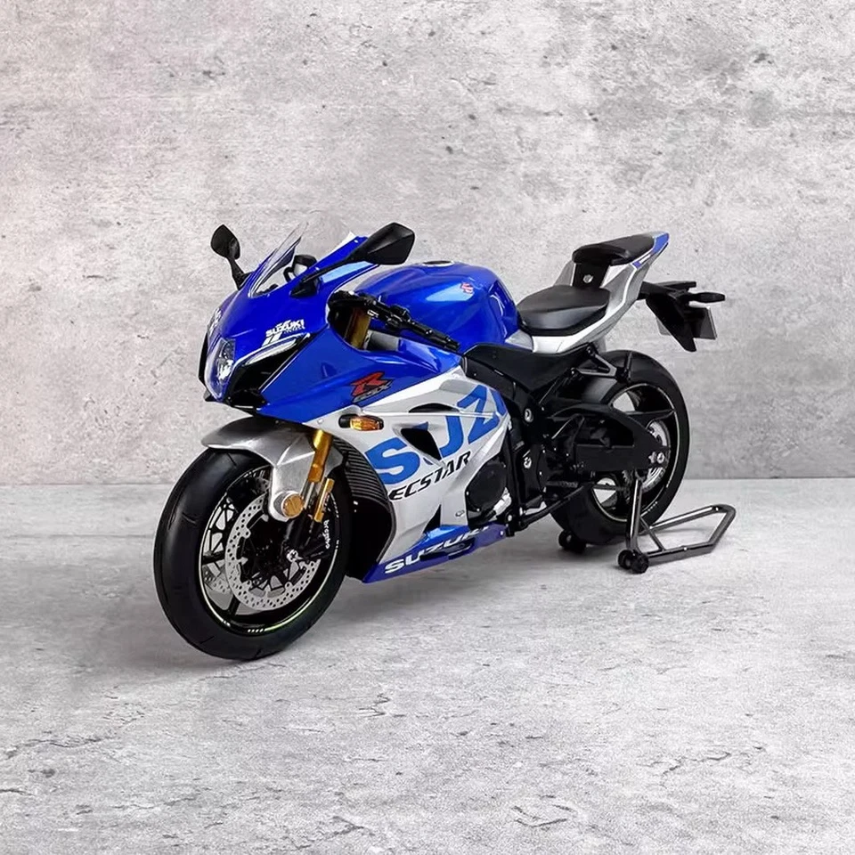 LCD 1/12 Scale Suzuki GSX-R 1000R Silver Motorcycle Diecast Model Toy Gift - Bild 1 von 4