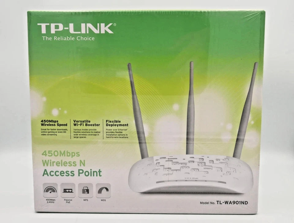 TP-Link TL-WA901ND 450Mbps Wireless N Access Point, NEW in SHRINKWRAP - Image 1 of 4