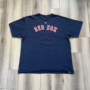 Boston Red Sox TED WILLIAMS #9 Majestic Player Blue T-Shirt Mens Size 2XL - Picture 1 of 9