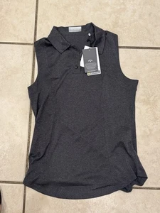 Women’s Callaway Opti-Dri S Golf Sleeveless NWT Small Black Heather UPF - Picture 1 of 7